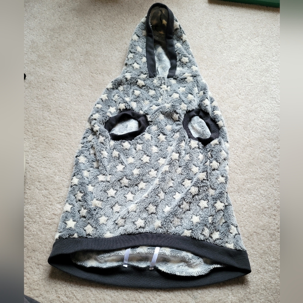 Top Paw Gray Star Fleece Dog Sweater Size L